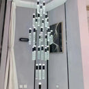 GobekUsa Cylindrical Crystal Chandelier: Modern Villa Living Room Lamp for Stylish Interiors.