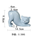 GobekUsa Cat Tail Succulent Planting Porcelain Vase - Cute Cartoon Cat Flowerpot