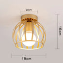 GobekUsa Iron Cage Retro Ceiling Lamp for Home Lighting