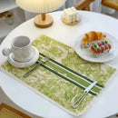 GobekUsa Cotton Linen Place Mat Set - Tableware Cushion for Kitchen Dining