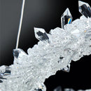 GobekUsa K9 Crystal Round Chandelier: Modern LED Pendant Lamp for Home, Living Room, Bedroom, Lobby