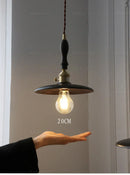 GobekUsa Clear Glass Walnut Wood LED Pendant Lamp - Nordic Modern Hanging Lights