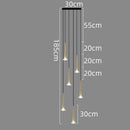 GobekUsa Crystal LED Chandelier: Luxury Pendant Light, Staircase Suspension Luminaire, Indoor Hanging Lamps