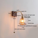 GobekUsa Amber Glass LED Wall Sconce Pull Chain Switch.