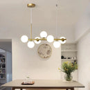 GobekUsa Gold Glass Ball LED Pendant Light, 11 Heads, Nordic Modern Design