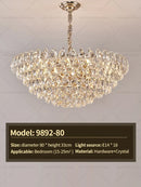 GobekUsa Crystal Chandelier Ceiling Light for Living Room Bedroom Dining Room