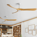 GobekUsa 70" Black American Modern Wooden Blade Ceiling Fan for Indoor Restaurant