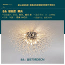 GobekUsa Golden Dandelion Crystal Chandelier: Warm Nordic LED Ceiling Lamp for Romantic Living Room.