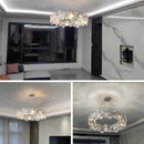GobekUsa Crystal Chandelier Chrome Ceiling Pendant Light Fixture for Modern Luxury Living Home Décor