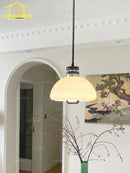 GobekUsa Cream Glass Pendant Lights LED E27, Medieval Bauhaus Design for Home Decor