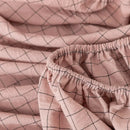 GobekUsa Cotton Fitted Sheet with Elastic Bands for Single Double King Queen Bed