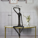 GobekUsa Abstract Metal Human Sculpture Cast Iron Black Person Desktop Ornament