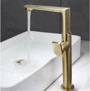 GobekUsa Gold Brass Bathroom Basin Faucet, Single Handle Hot & Cold Mixer Tap