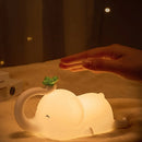 GobekUsa Elephant Silicone Night Light: Cute Baby Dimmable Lamp for Bedside, Bedroom Decor & Gift