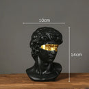 GobekUsa Gold David Statue Resin Sculpture Artwork Ornament for Living Room