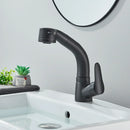 GobekUsa Black Lift Basin Faucet with Pull Out Sprayer for Bathroom Sink - Dual Nozzle
