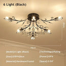 GobekUsa Crystal Ceiling Chandelier LED Light Fixture for Living Room Bedroom Kitchen
