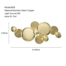 GobekUsa Large Metal Gold Wall Sconce Lamps LED Modern Luxury Home Decor Light