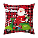 GobekUsa Christmas Sofa Pillow Cover Home Decor Throw Pillowcase Santa Claus Printed