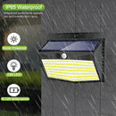 GobekUsa 138 LED Solar Wall Lamp Security Motion Sensor 3 Modes Fence Yard Deck