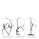 GobekUsa Black Metal Sports Figure Sculpture for Elegant Home Decor