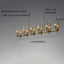 GobekUsa Copper & Glass Chandelier - Luxury Lighting Fixture for Living, Dining, Bedroom - Dimmable
