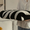 GobekUsa Knitted Sofa Cover Blanket: Black & White Thin Quilt for Office Nap & Air Conditioning