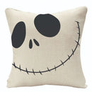 GobekUsa Halloween Pumpkin Linen Cushion Cover Set for Home Sofa Bedroom Decor
