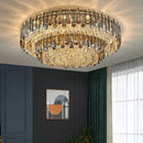 GobekUsa Gold Crystal Chandelier for Living Room Luxury Lighting Fixture