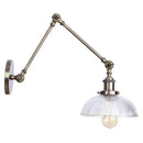 GobekUsa LED Glass Swing Arm Wall Lamps for Bedroom, Bathroom, and Stairway