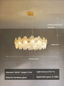 GobekUsa Glass Chandelier: French Light Luxury Living Room Dining Room Lamps