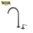 GobekUsa Brass Basin Faucet Brushed Gold Double Bracket Two Holes Hot Cold Mixer