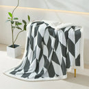 GobekUsa Geometric Lamb Wool Blanket: Soft Multi-Purpose Sofa Cover for Autumn Winter