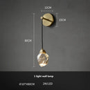 GobekUsa Copper LED 3-Light Dimmable Crystal Chandelier