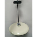 French Cream Flying Saucer Metal Pendant Light