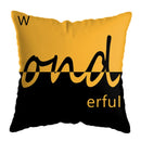 GobekUsa Geometric Deer Print Pillowcase 45x45cm - Yellow Home Decor