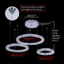 GobekUsa Crystal LED Ring Chandelier for Luxe Living Spaces