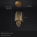 GobekUsa Crystal Water Drop Ceiling Chandelier for Classic Living Room Decor