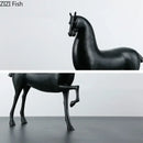 GobekUsa Black Horse Sculpture Desk Decoration - Modern Minimalist Room Decor