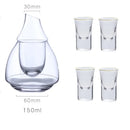 GobekUsa Japanese Style Glass Wine Bottle & Cup Set with Wine Warmer