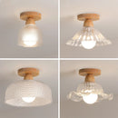 GobekUsa Clear Glass LED Ceiling Light Fixture for Modern Home Aisle Balcony Restaurant Hallway Lighting