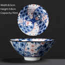 GobekUsa Blue & White Ceramic Kung Fu Tea Cup - Japanese Style Porcelain Sake Cups