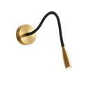 GobekUsa Adjustable Nordic Bronze Wall Lamp for Bedroom Study LED Reading Light