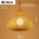 GobekUsa Bamboo Chandelier: Handwoven LED Ceiling Pendant for Home Decor