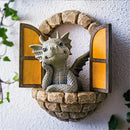 GobekUsa Dino Garden Sculpture - Fun Dinosaur Decor for Yard, Wall & Windows