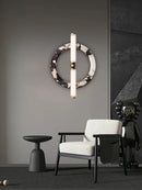 GobekUsa Green Black Marble Wall Lamp for Home and Cafe Decoration