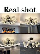 GobekUsa Glass Ball Branch Chandelier: Modern LED Crystal Ceiling Lighting for Living Room