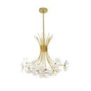 GobekUsa Crystal Bionic Petals Chandelier for Living Dining Bedroom Hall Hotel Decor