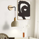 GobekUsa Cement Shade Wall Sconce Pull Chain Switch LED Light Fixture for Home Decor