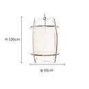 GobekUsa Linen Cotton Pendant Lamp: Nordic White DIY Fabric Shade LED Island Lighting